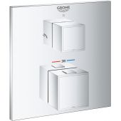 Grohe Grohtherm Cube 24154000 bateria wannowo-prysznicowa podtynkowa termostatyczna starlight chrome