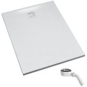 Schedpol Majestic White Stone 33506BSTM6B brodzik prostokątny z syfonem 100x80 cm biały