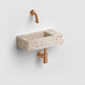 Clou Flush CL0381031 umywalka 36x18 cm prostokątna ścienna-nablatowa brąz/beż