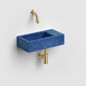 Clou Flush CL0382031 umywalka 36x18 cm prostokątna ścienna-nablatowa niebieska