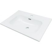 Deante Tubo CTU6U6W umywalka 61x46.2 cm prostokątna wpuszczana biała