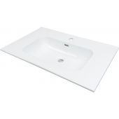 Deante Tubo CTU6U8W umywalka 81x46.2 cm prostokątna wpuszczana biała