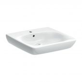 Geberit Selnova Comfort 500188017 umywalka 65.5x55 cm prostokątna ścienna dla niepełnosprawnych biała