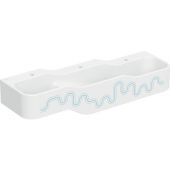 Geberit Bambini 502976SX1 umywalka 140x39 cm ścienna dla dzieci biała-niebieska