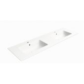 GSI Pura 8889109 umywalka 142x46 cm prostokątna wpuszczana-podwójna biała