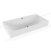 Kaldewei Silenio 904206303001 umywalka 90x46 cm prostokątna nablatowa biała