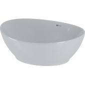 Megstyl Zora 3192 umywalka 41x34 cm owalna nablatowa biała