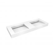 Oltens Stila 40004000 umywalka 120x45 cm prostokątna ścienna-podwójna biała