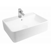 Oltens Duve 41812000 umywalka 58x45 cm prostokątna ścienna-nablatowa biała