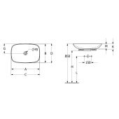 Villeroy & Boch Loop & Friends 4A4901RW umywalka 56x38 cm prostokątna nablatowa biała