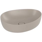 Villeroy & Boch Antao 4A7351AM umywalka 51x40 cm owalna nablatowa brąz/beż