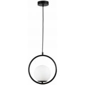 Abruzzo Milano ABRLWMRE27 lampa wisząca 1x20 W biała-czarna