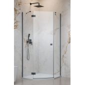 Radaway Essenza 8 Brushed GunMetal PTJ 104900009201L drzwi prysznicowe 59.7 cm uchylne gunmetal szczotkowany/szkło przezroczyste