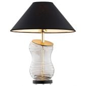 Argon Veneto 8037 lampa stołowa 1x15 W czarna-przezroczysta-mosiądz