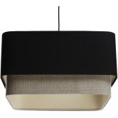 BPS Koncept Kwadro duo KWD006 lampa wisząca 1x60 W czarna-beżowa