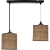 Candellux Legno 3218328 lampa wisząca 2x40 W czarna