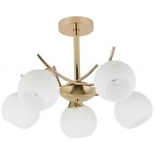 Candellux Amos 3537497 lampa podsufitowa 5x40 W biała-złota