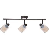 Candellux Agra 9325050 lampa podsufitowa 3x40 W czarna-bursztynowa