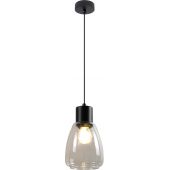 Candellux Moldo 3135066 lampa wisząca 1x40 W czarna-przezroczysta