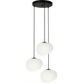 Candellux Stones 3335172 lampa wisząca 3x40 W biała-czarna