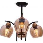 Candellux Merra 3335318 lampa wisząca 3x40 W czarna-bursztynowa