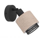 Eglo Rosley 43656 kinkiet 1x40 W czarny-beżowy