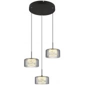 Globo Lighting Fogsy 156343 lampa wisząca 3x24 W czarna