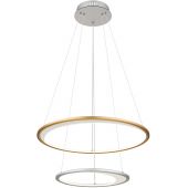 Globo Lighting Umbra 6733344H lampa wisząca 1x40 W biała-złota-srebrna