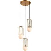 Italux Matty MDM39393GD lampa wisząca 3x40 W złota