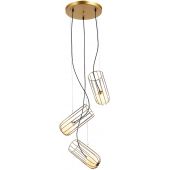 Italux Coco MDM39413GD lampa wisząca 3x25 W złota