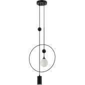 Italux Trosti PND428892BK lampa wisząca 2x60 W czarna