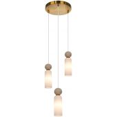 Italux Santos PND953313BRSS lampa wisząca 3x40 W złota