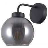 Italux Poggi WL280281 kinkiet 1x40 W czarny-przydymiony
