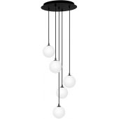 Kaja Aspen K5551 lampa wisząca 5x10 W biała-czarna