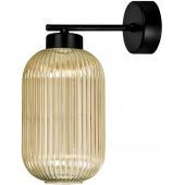 Kaja Fadiga K5747 kinkiet 1x15 W czarny-bursztynowy