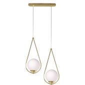 Kaja Neve Gold K4776 lampa wisząca 2x40 W biała-mosiądz