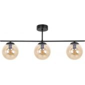 Kaja Delta K5164 lampa podsufitowa 3x10 W czarna-bursztynowa