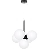 Kaja Inez K5362 lampa wisząca 5x10 W biała-czarna