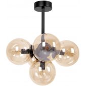 Kaja Piro K5367 lampa podsufitowa 5x10 W czarna-bursztynowa