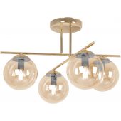 Kaja Grand K5413 lampa podsufitowa 4x10 W złota-bursztynowa