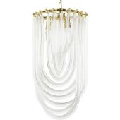 King Home Murano JD9607LGOLD lampa wisząca 3x40 W przezroczysta