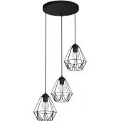 Luminex Bergen 0606 lampa wisząca 3x60 W czarna