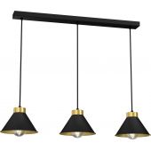 Luminex Demet 0628 lampa wisząca 3x60 W czarna-złota