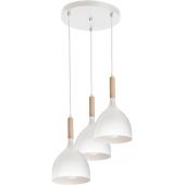 Luminex Noak Wood 1195 lampa wisząca 3x60 W biała