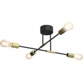 Luminex Flame 3906 lampa podsufitowa 4x60 W czarna