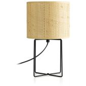 Luminex Rattan 5293 lampa stołowa 1x15 W czarna