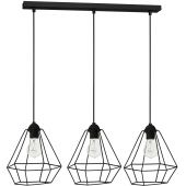 Luminex Alma 8968 lampa wisząca 3x60 W czarna