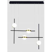 Mantra Cuba 7160 lampa wisząca 1x32 W biała-czarna-złota