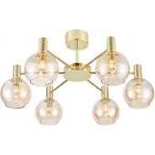 Markslöjd Ambra 109152 lampa podsufitowa 6x40 W mosiądz-bursztynowa