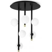 Miloox Pomi 1744100 lampa podsufitowa 6x40 W biała-czarna